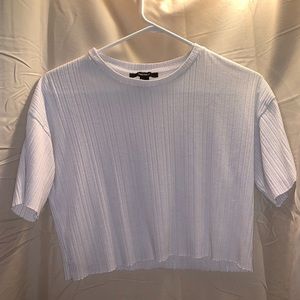 white cropped t-shirt